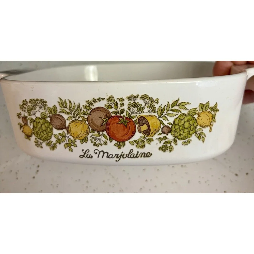 Vintage Corning Ware La Marjolaine Spice of Life AB 2 Qt Casserole Dish + Lid